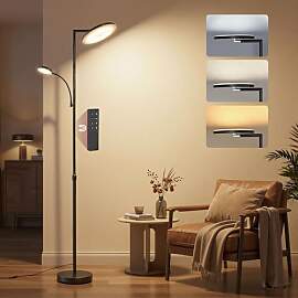 VASAGLE Stehlampe Wohnzimmer, LED-Stehleuchte