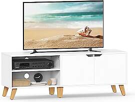 VASAGLE TV-Schrank, Fernsehtisch mit 2 Türen, 140 