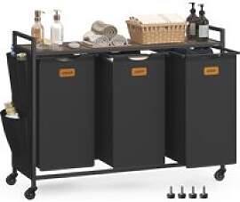 VASAGLE Wäschekorb, Wäschesammler,