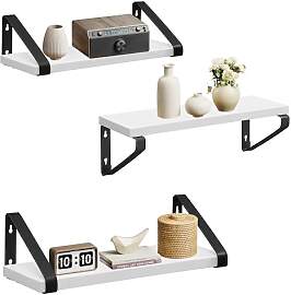 VASAGLE Wandregal, Schweberegal, 3er Set,