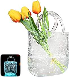 Vase Quadratisch Glas, Vase Glas Handtasche