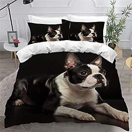 VASENA Bettwäsche Boston-Terrier Bettwäsche