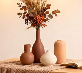 VASETOPIA Keramik Vasen Set 4 Stück, Kleine