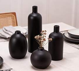 VASETOPIA Schwarz Vase Decor Set 4 Stück