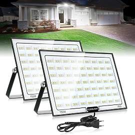 VAYALT 150W LED Strahler Außen 2 Stück, IP66
