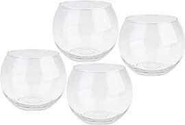 VBS 4er-Pack Teelichtglas BOWL 10,5x8,5cm klarglas 