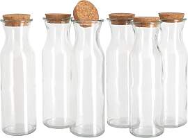 VBS 6er-Pack Glasflaschen MILK 20cm Füllmenge