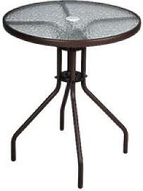 VCM Bistrotisch dunkelbraun Stahl H/D: ca. 72x60 cm