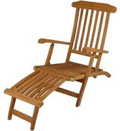 VCM Gartenliege Florentine braun Holz B/H/L: ca.