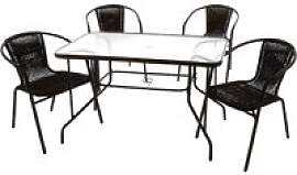 VCM Gartensitzgruppe braun Polyrattan B/H: ca.