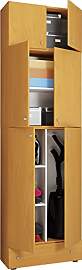 VCM Holz Besenschrank | 6 Fächer | Maße: H. 240