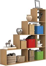 VCM Holz Stand Treppenregal Stufenregal Standregal 