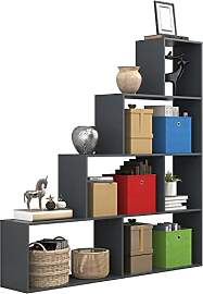 VCM Holz Stand Treppenregal Stufenregal Standregal 