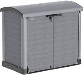 VCM Mülltonnenbox 2er StoreAway grau Kunststoff