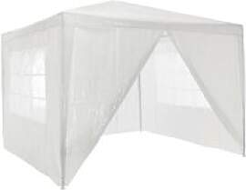 VCM Pavillon weiß Polyester-Mischgewebe B/H/L: