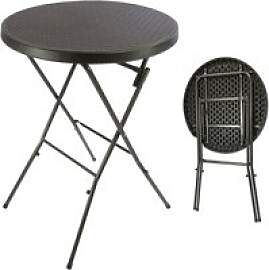 VCM Stehtisch schwarz Kunststoff H/D: ca. 110x80 cm