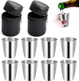 vcsjw Schnapsbecher,8 Stück Edelstahl Becher,30ml 