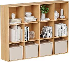VDNEND Bücherregal Holz mit 12 Fächer und
