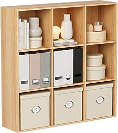 VDNEND Bücherregal Holz Standregal Würfelregal