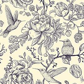 VEELIKE 44.5cm×900cm Tapete Blumen Beige Zitrone