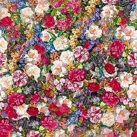 VEELIKE Tapete Blumen Vintage Ölgemälde