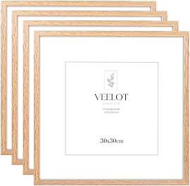 Veelot® 4x Bilderrahmen 30x30cm,Natur Holz