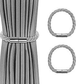 VEGCOO 2 Stück Magnetische Vorhang Raffhalter,