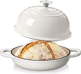 Velaze Gusseisen Topf Brot Backen, 4,8L Emaille