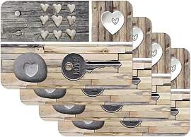 Venilia Tischset Key of Love Muster, Platzset für 