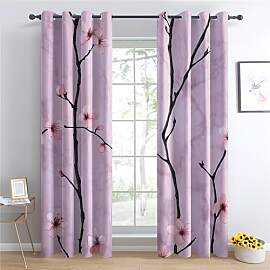 Venivici Kirschblüten Vorhänge Wohnzimmer