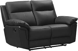 Vente-unique - Relaxsofa 2 Pakita - Leder - schwarz