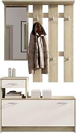 Vera Garderobe mit Spiegel weiß matt -