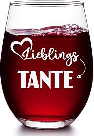 Verdaxis Weinglas Geschenk für Beste Tante,