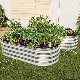 VERFARM Verzinktes Hochbeet-Set, Hochbeet,