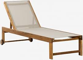 Verstellbare Liege Aus Holz Valerys Beige Tapioca