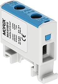Verteilerblock f. Al/Cu geeignet 1,5-16mm2 blau