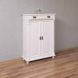 Vertiko Landhausstil weiß, Massivholz/MDF