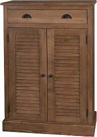 Vertiko mit Lamellentüren im Landhausstil natur