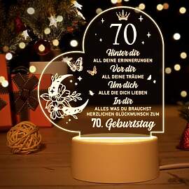 Vetbuosa 70 Geburtstag Geschenk Frau & Mann -