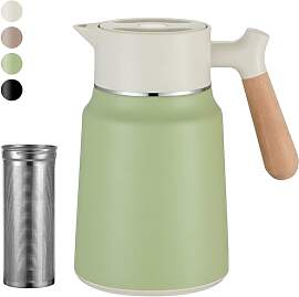 VETIN 1,5L Thermoskanne mit Teesieb, Teekanne mit