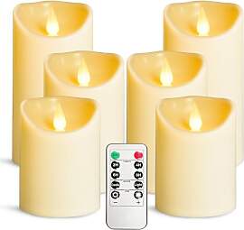 VETOUR LED Flammenlos Kerzens of 6 Stück D3.15