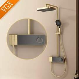 VGX Luxus Gold Badezimmer-Duschsystem-Set