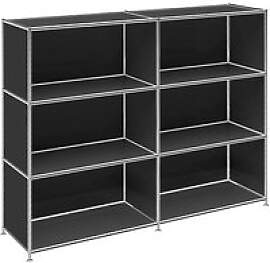 viasit Aktenregal System4 schwarz 152,9 x 40,4 x