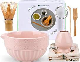 VIBINHO Matcha Set, 7-Teiliges Natürliches Set