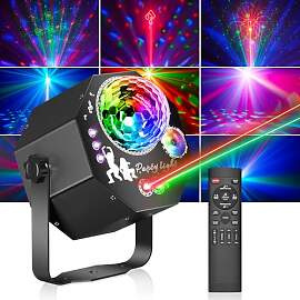 Vicalo 4 in 1 Disco Partylicht mit Discokugel,