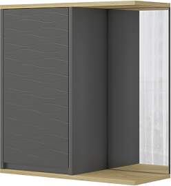 Vicco Badezimmerspiegelschrank Livia, Anthrazit,