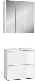 Vicco Badmöbel-Set Majest, Weiß Hochglanz, 60