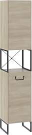 Vicco Badschrank Vionna, Eiche/Schwarz, 36 x 185