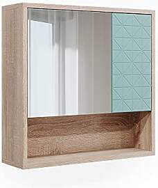 Vicco Badspiegelschrank Agasta, Mintgrün, 54 x 53 
