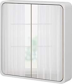 Vicco Badspiegelschrank Arla, Weiß/Eiche, 60 x 60 